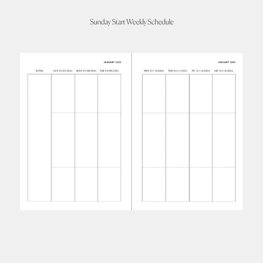 2024 Weekly Planner 6-Month Insert (6-Ring)