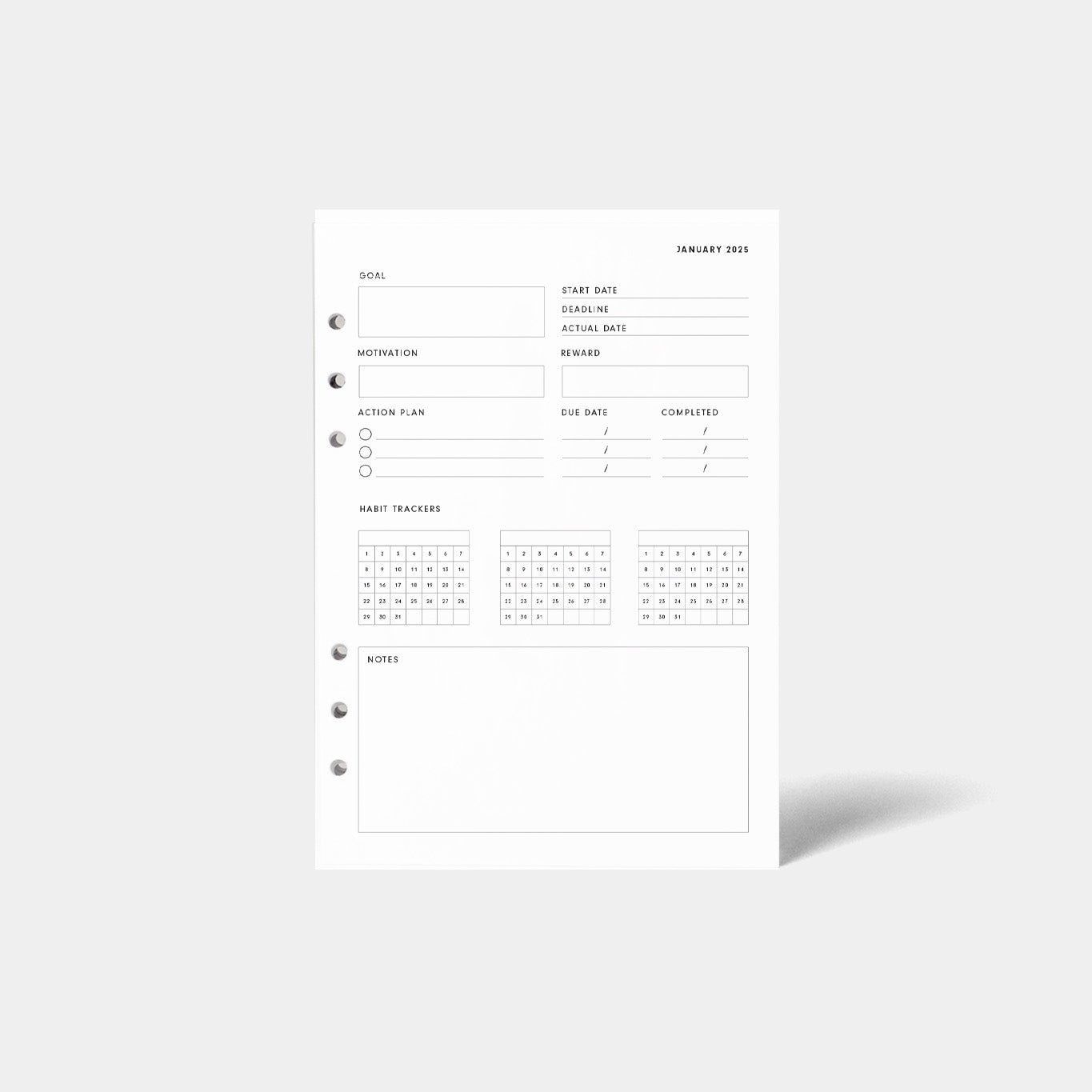 2025 Weekly Planner Insert (6Ring) STIL