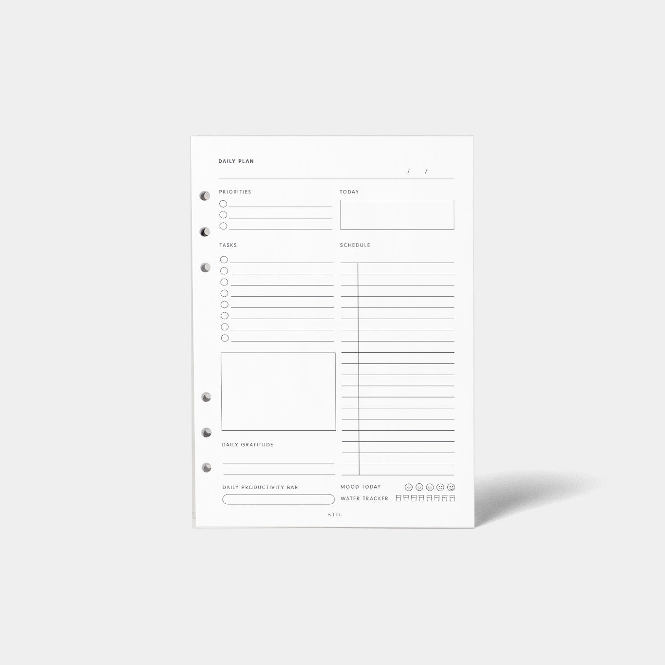 Hourly/Daily Planner Inserts for 11 Disc Planners