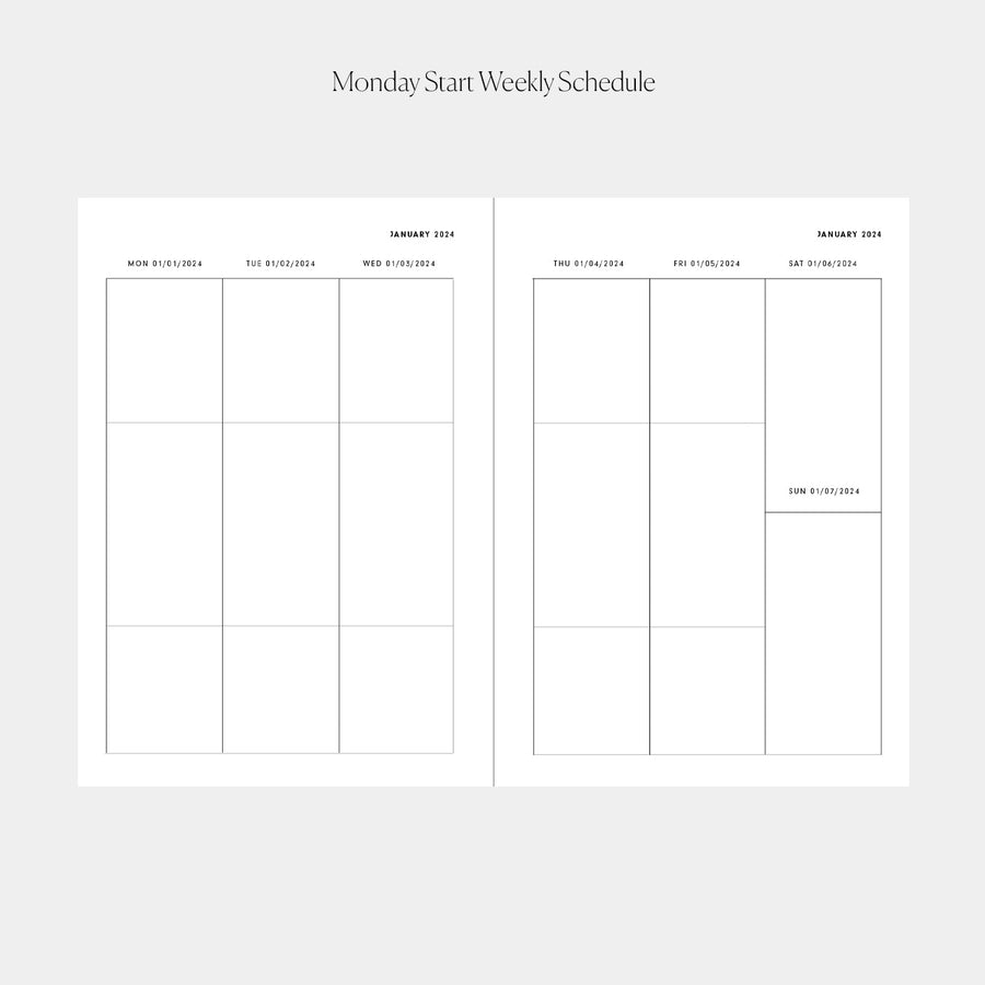 2024 Classic Weekly Planner Insert (6-Ring)