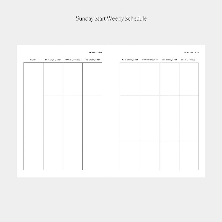 Weekly Base Pages 2024  Binder Planner Inserts & Planner Refills