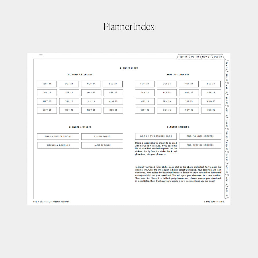 STIL x Cozy K 24/25 Digital Planner