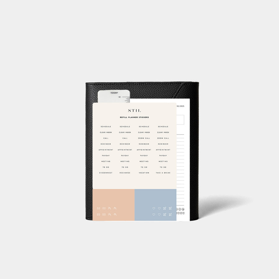 2025 Daily Planner Kit | Black Pebble