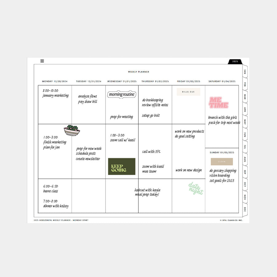 2025 Digital Planner (Monday Start)