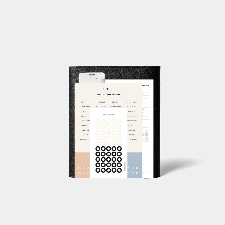 2025 Weekly Planner Kit | Black Pebble