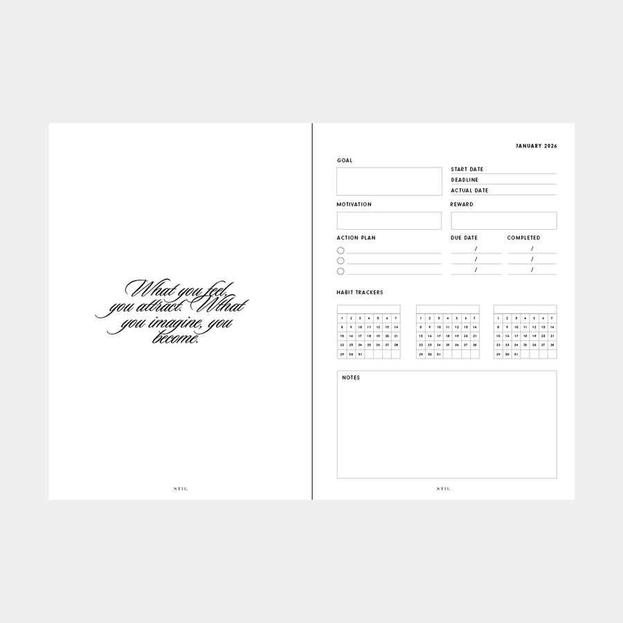 2026 Daily Planner Insert Jan-Jun (6-Ring)