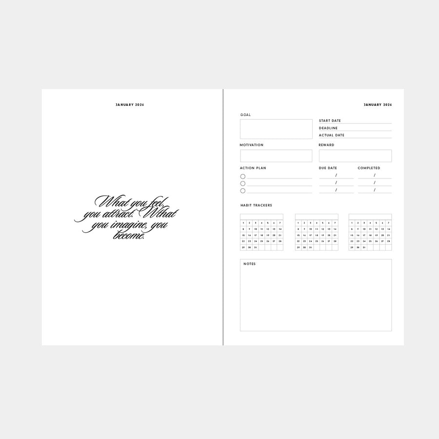 2026 Weekly Planner Insert - Monday (6-Ring)