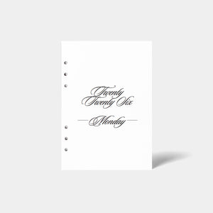 2026 Weekly Planner Insert - Monday (6-Ring)