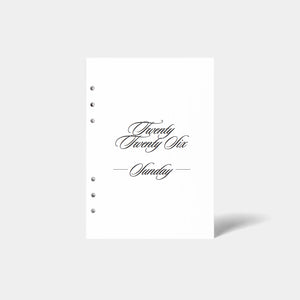 2026 Weekly Planner Insert - Sunday (6-Ring)