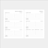 Sept-Start 26/27 Weekly Planner Insert - Monday (6-Ring)