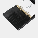 Personal Wide Binder | Onyx Croc