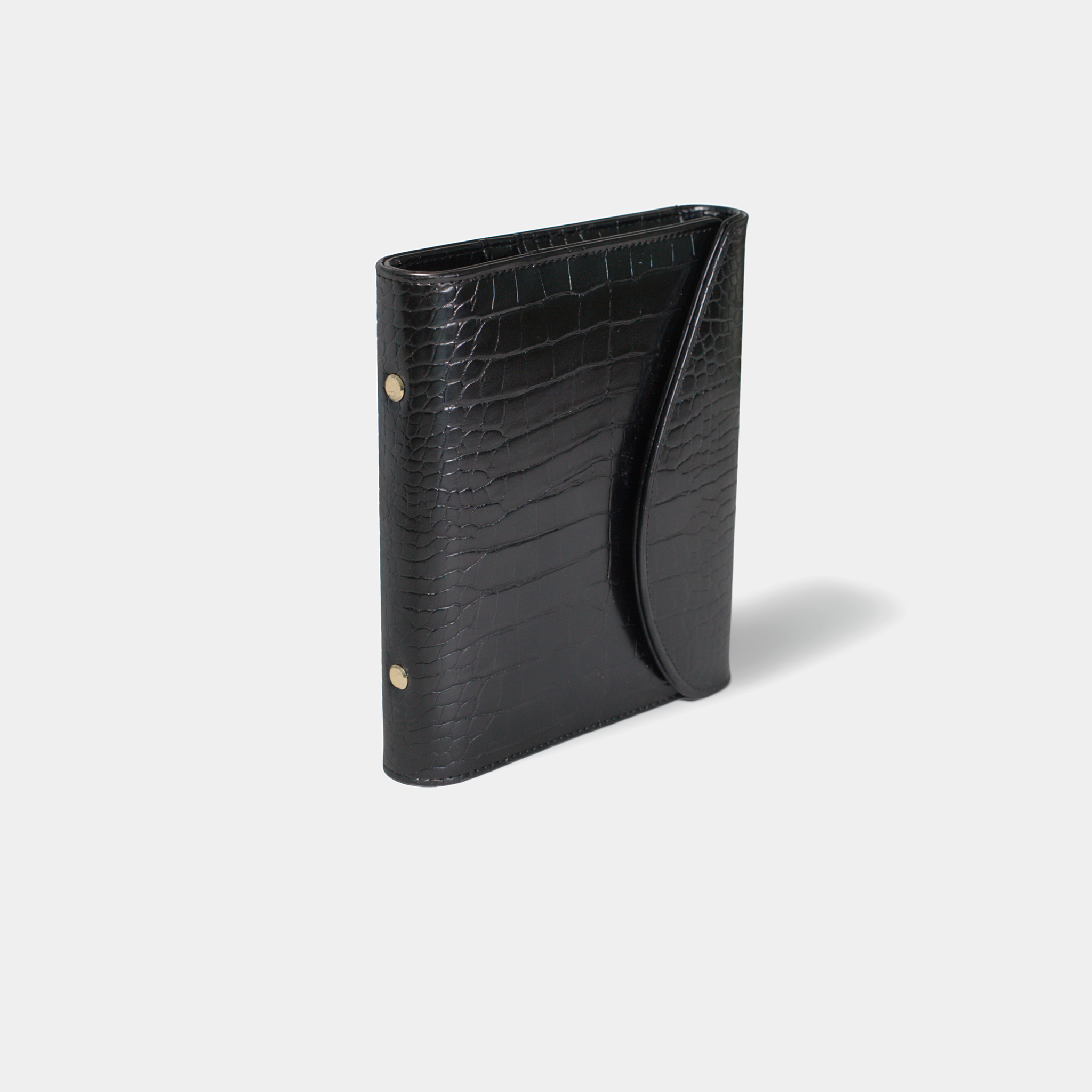 Personal Wide Binder | Onyx Croc