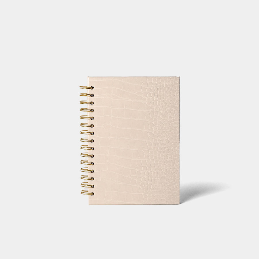 Croc Coil Notebook | Beige