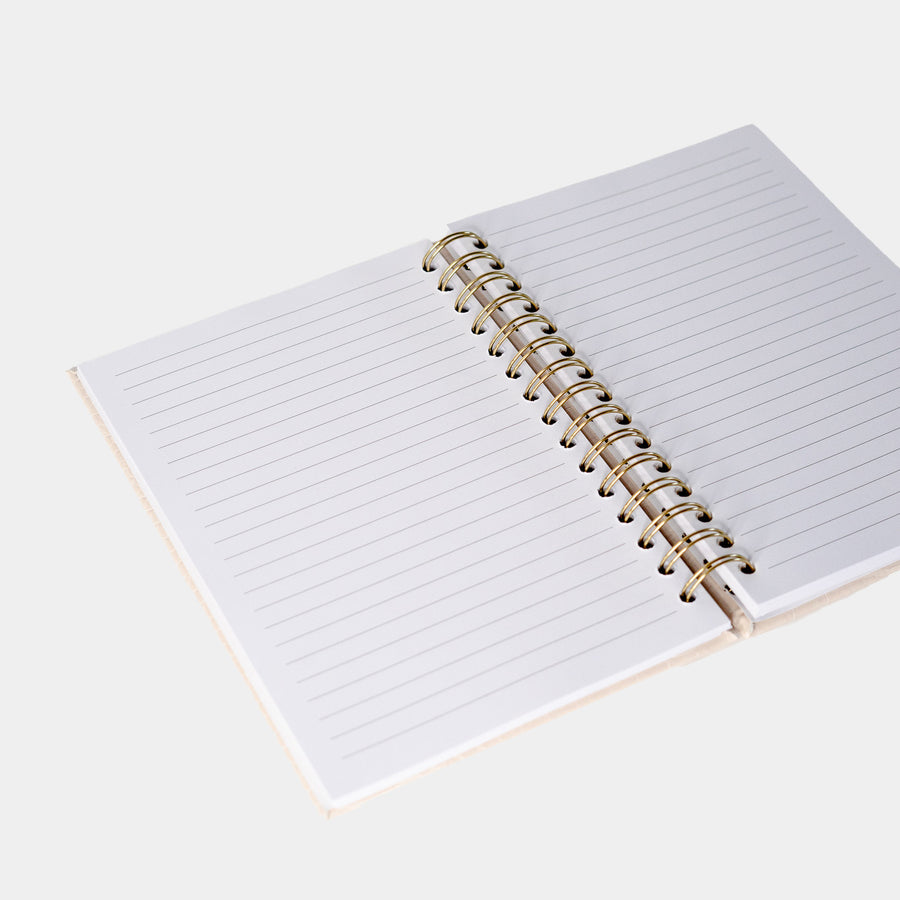 Croc Coil Notebook | Beige