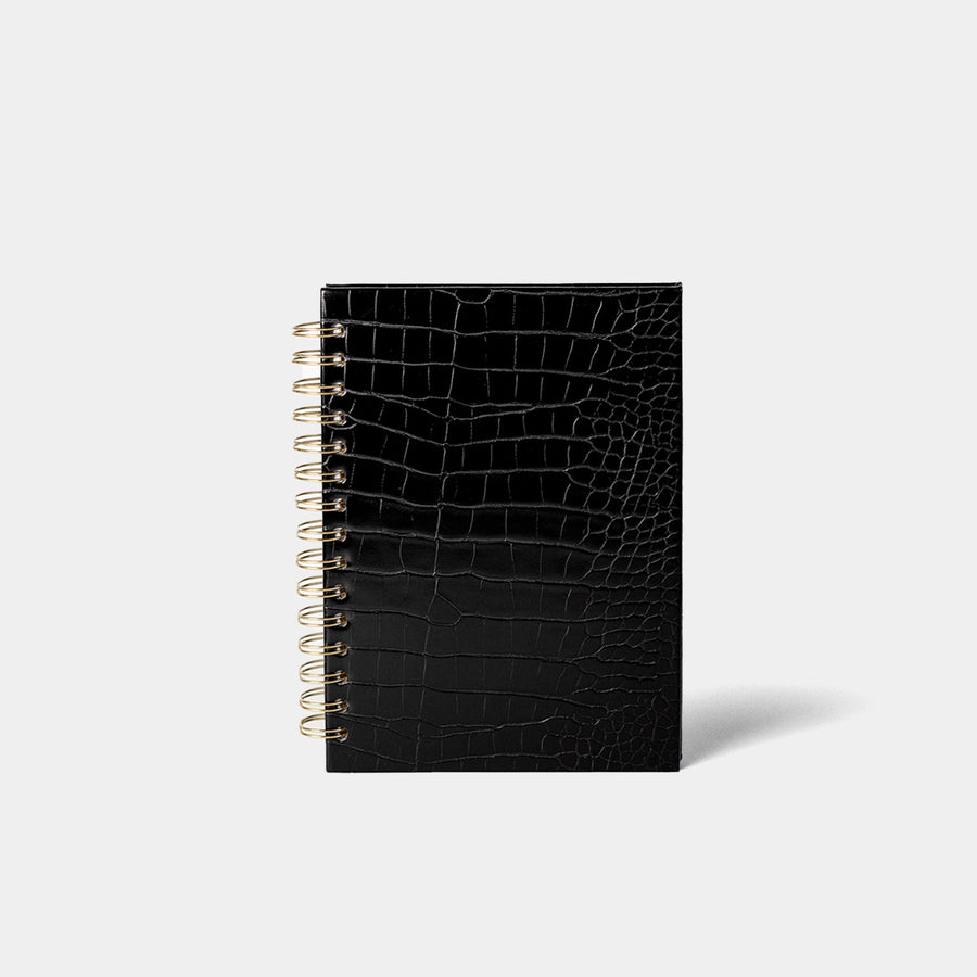 Croc Coil Notebook | Black