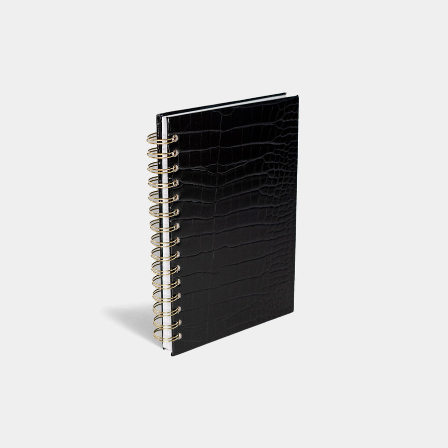 Croc Coil Notebook | Black