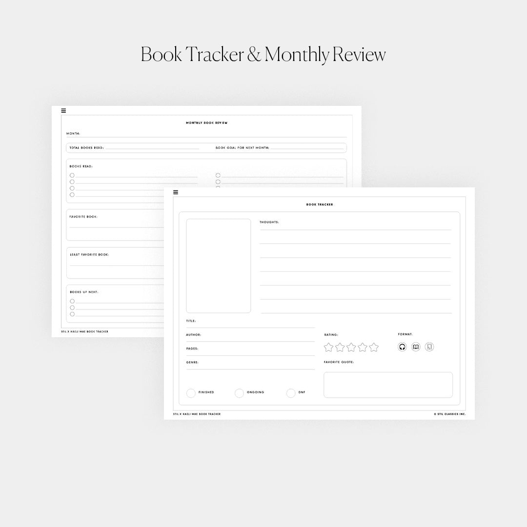 STIL x Cozy K Digital Book Tracker