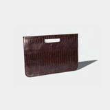 Laptop Folio | Dark Chocolate Croc