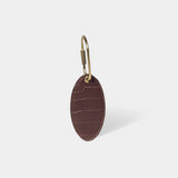 Monogram Keychain | Dark Chocolate Croc