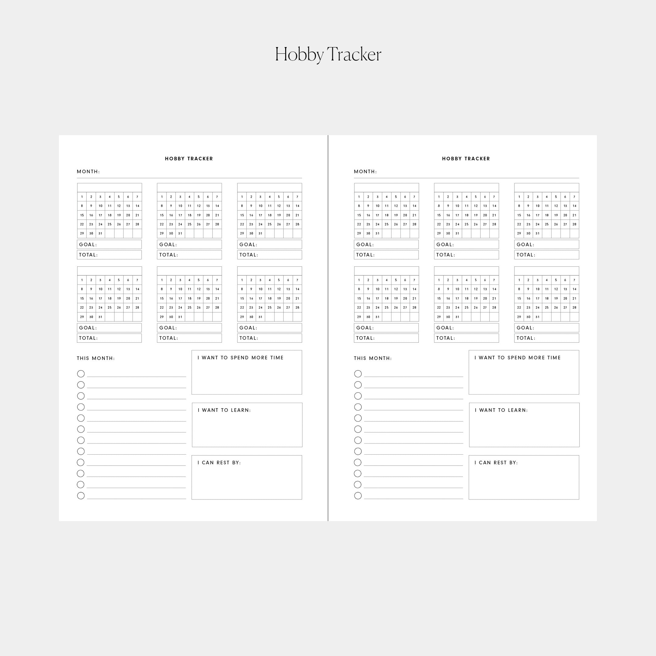 STIL x Cozy K Hobby Tracker (6-Ring)