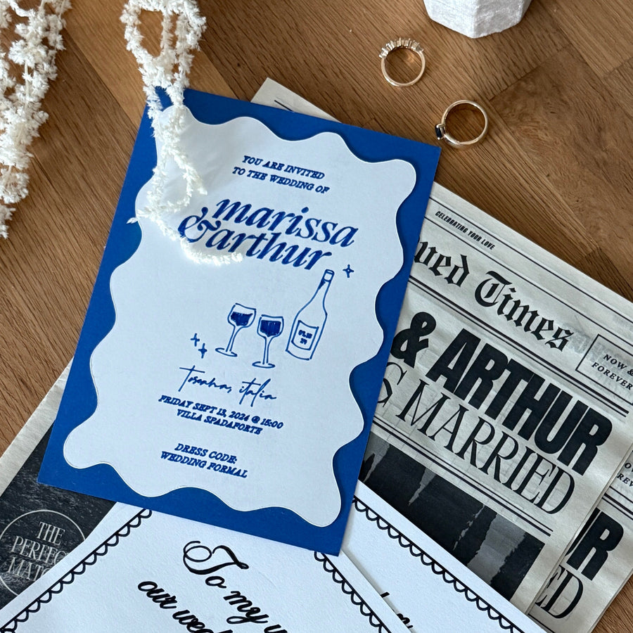 Printable Wedding Invite | Royal Blue