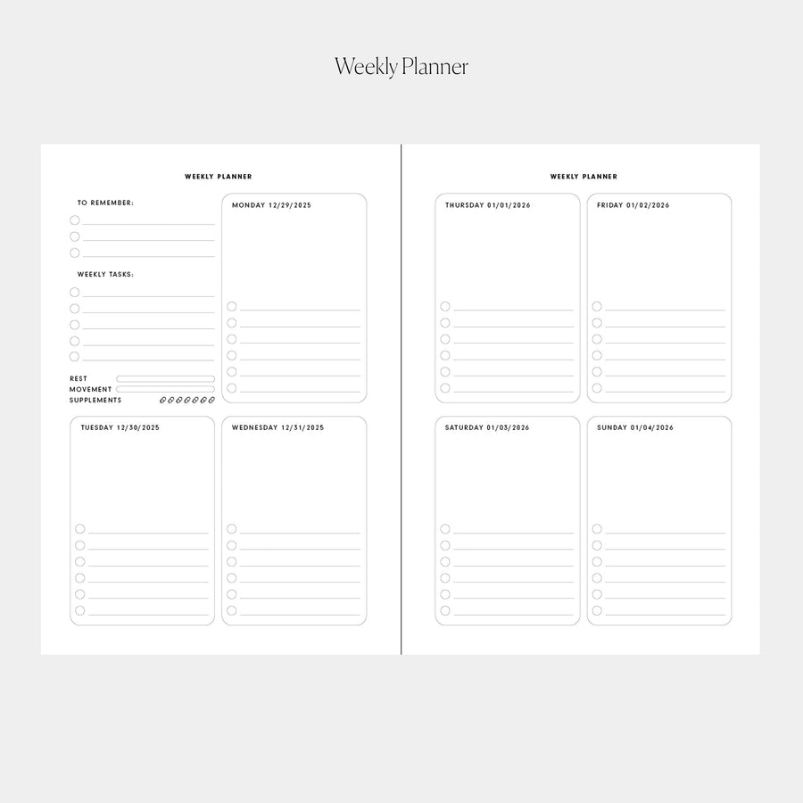 STIL x Cozy K 2026 Planner Insert (6-Ring)