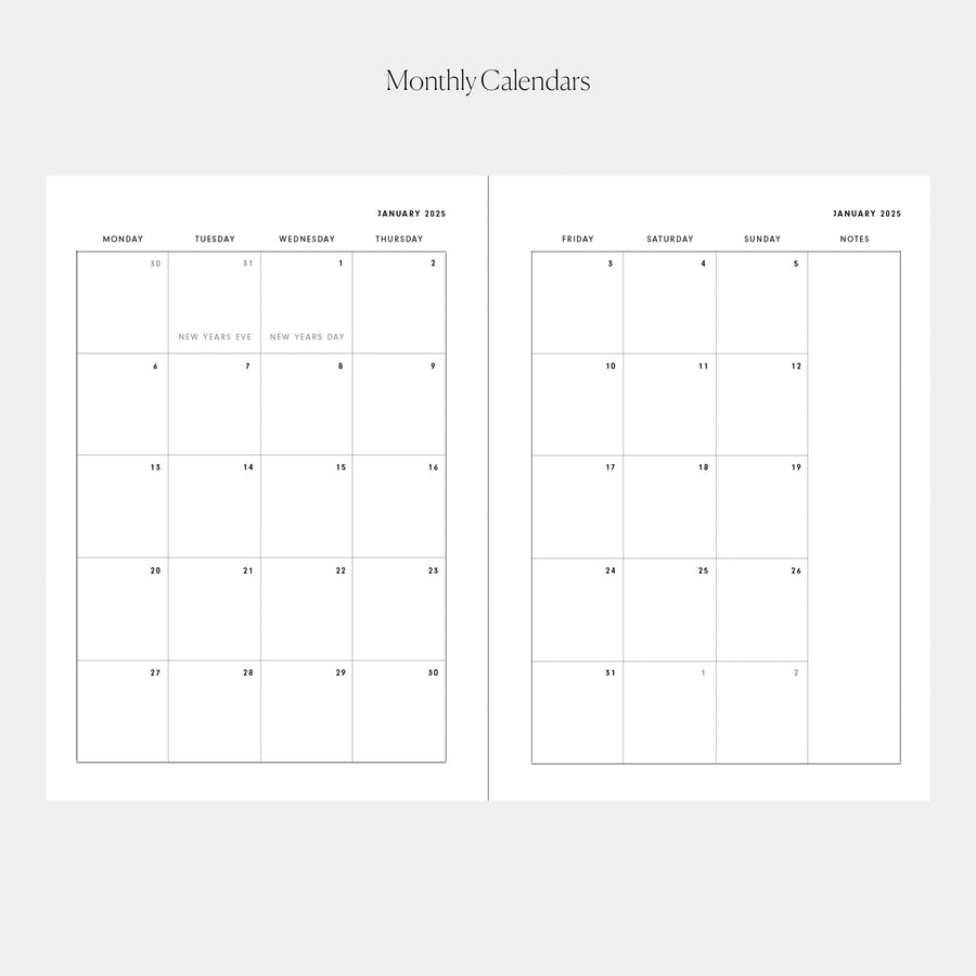 2025 Weekly Planner Insert (6-Ring)