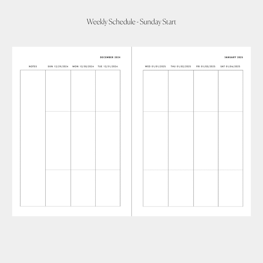 2025 Weekly Planner Insert (6-Ring)