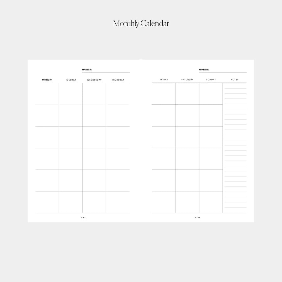 Disc Monthly Calendar