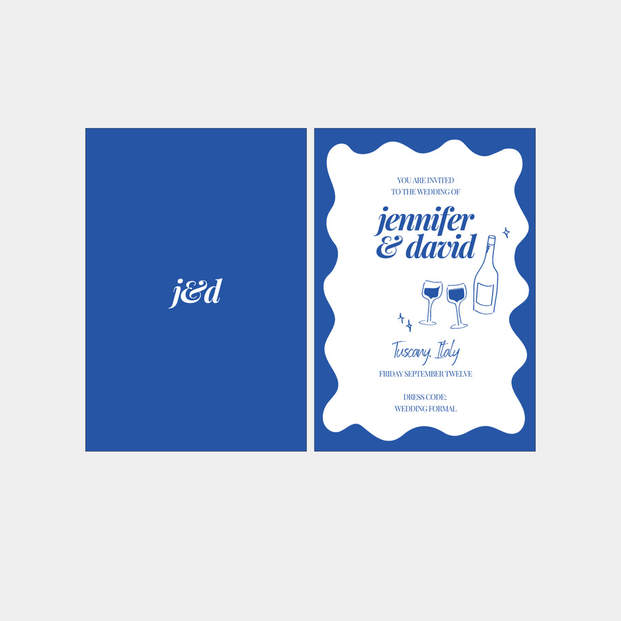 Printable Wedding Invite | Royal Blue