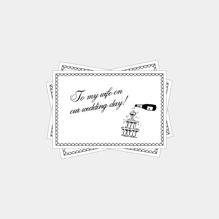 Printable Wedding Day Card