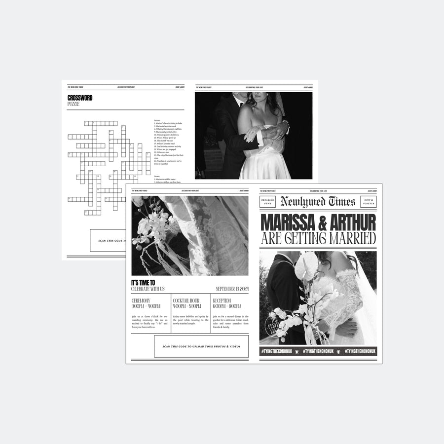 Wedding Newspaper Digital Template