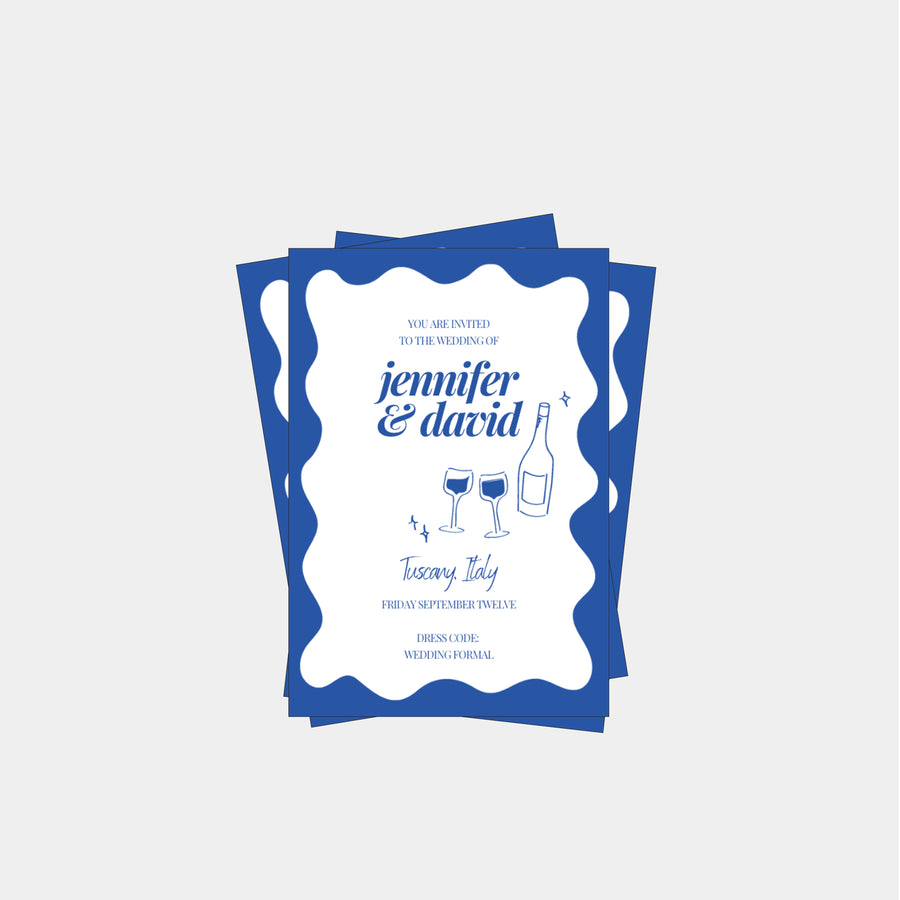 Printable Wedding Invite | Royal Blue