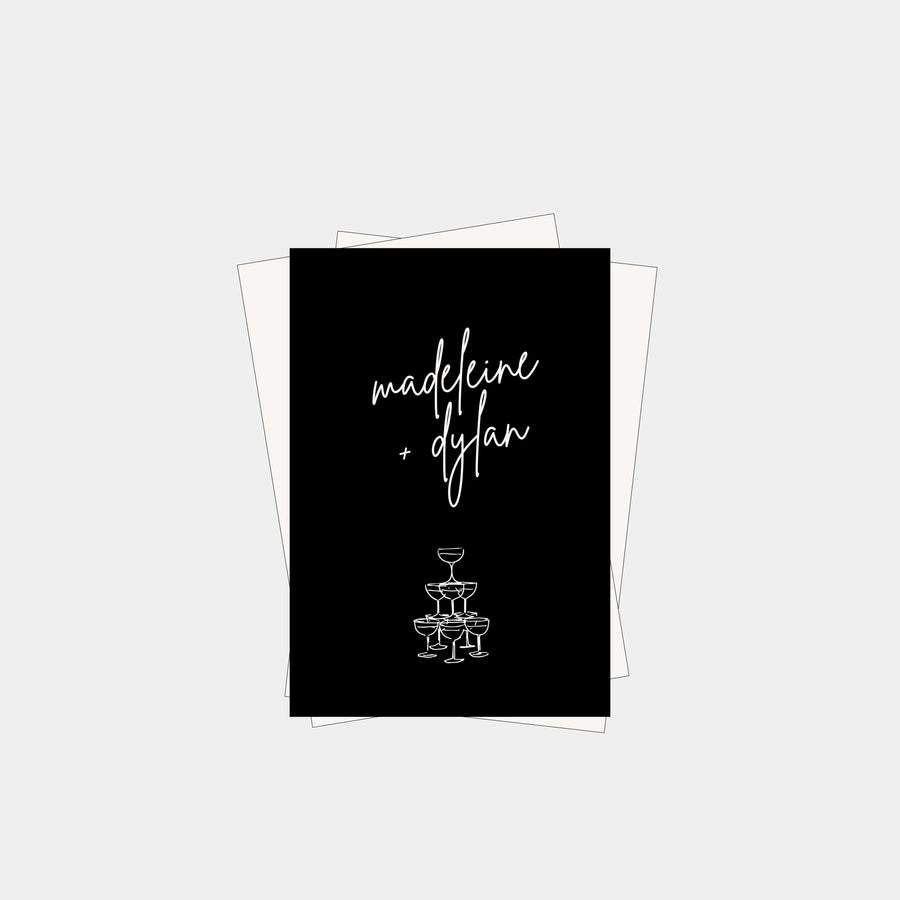 Printable Wedding Invite | Black & White