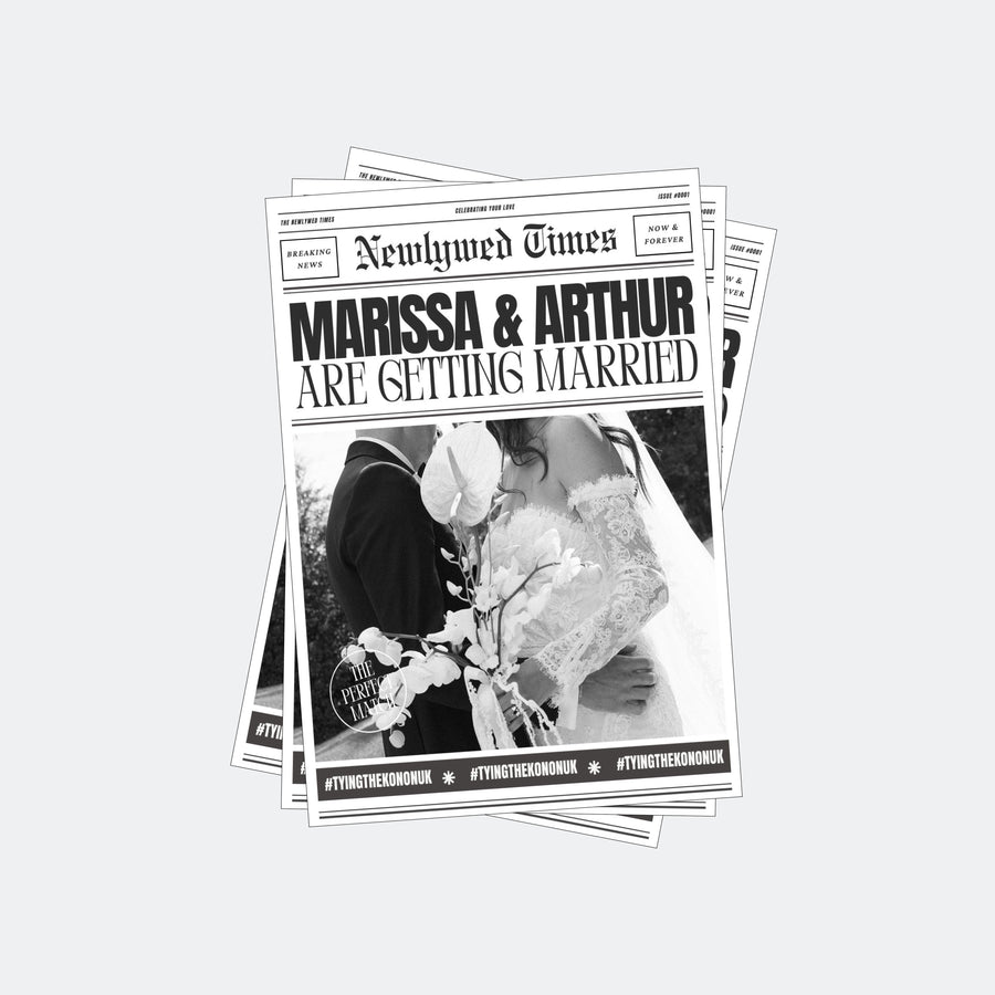 Wedding Newspaper Digital Template