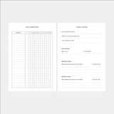 Undated Weekly Planner Insert - Sunday (6-Ring)