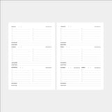 Undated Weekly Planner Insert - Monday (6-Ring)