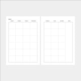 Undated Weekly Planner Insert - Sunday (6-Ring)