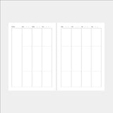 Undated Weekly Planner Insert - Sunday (6-Ring)