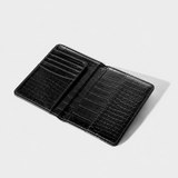 Passport Holder | Black Croc