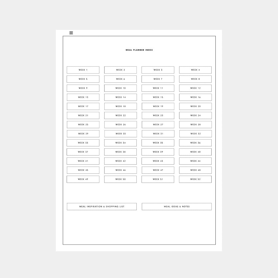 Digital Meal Planner