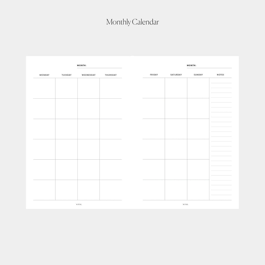 Monthly Calendar Insert (6Ring) STIL