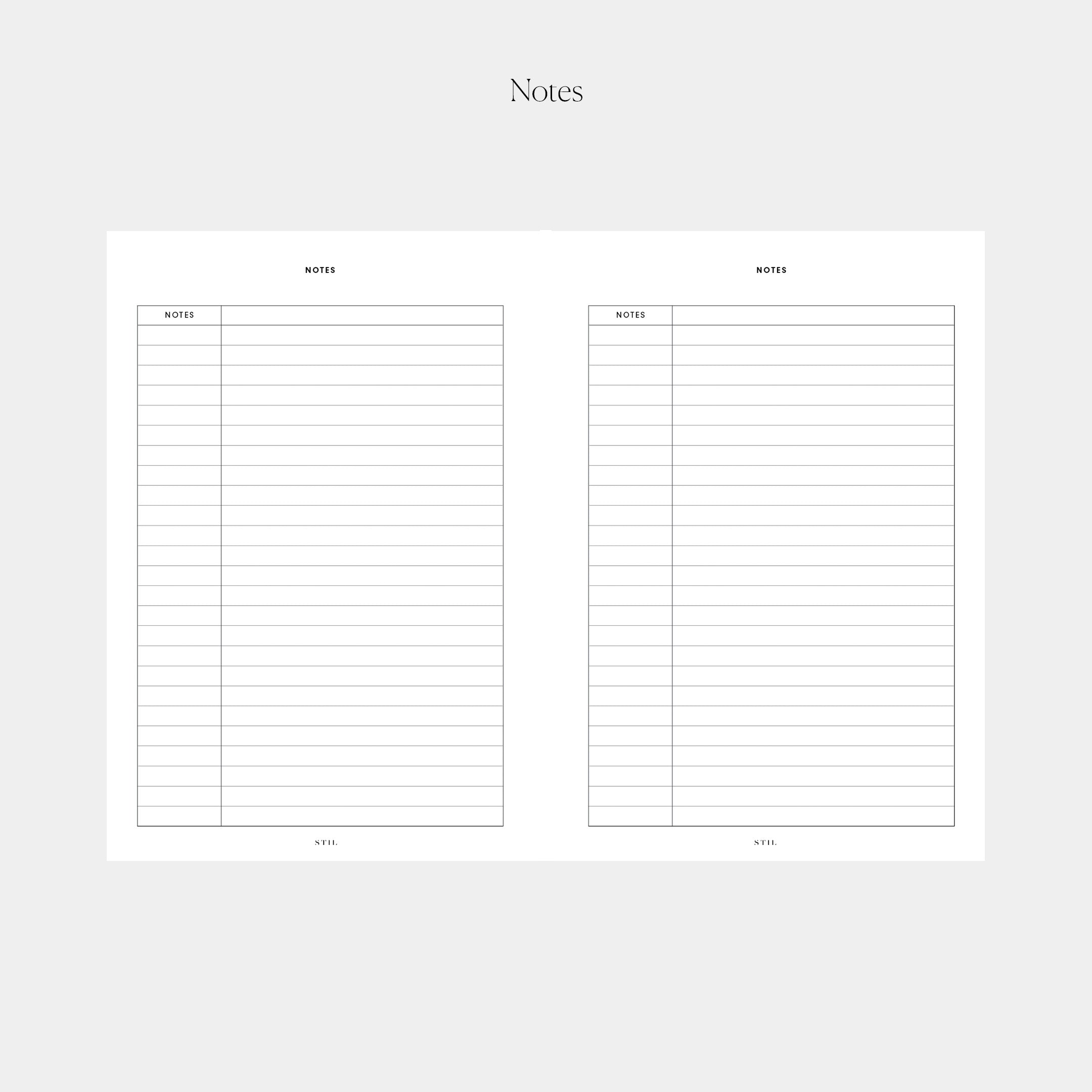 Notes Insert (6-Ring)
