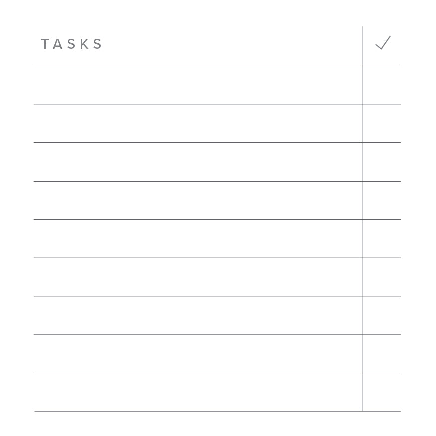 A close up of lined paper sticky notes with a template for writing daily tasks.
